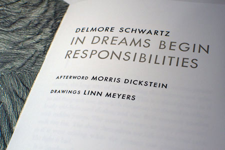 In Dreams Begin Responsibilities, title spread.